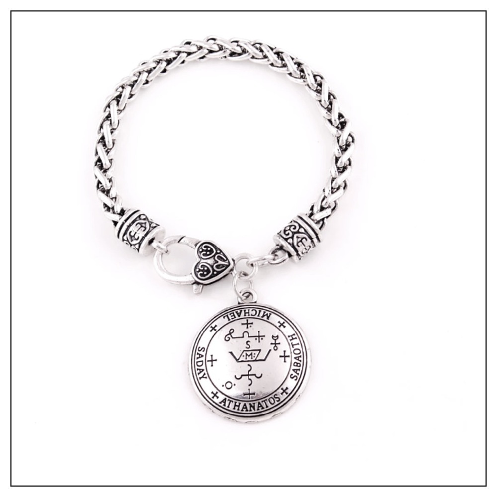 Arch Angel Michael Silver Sigil Protection Bracelet - Picture 3 of 5